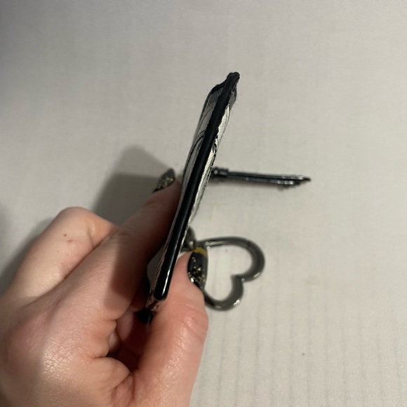 Victoria's Secret black & white logo card holder keychain pouch coin purse - Picture 4 of 7